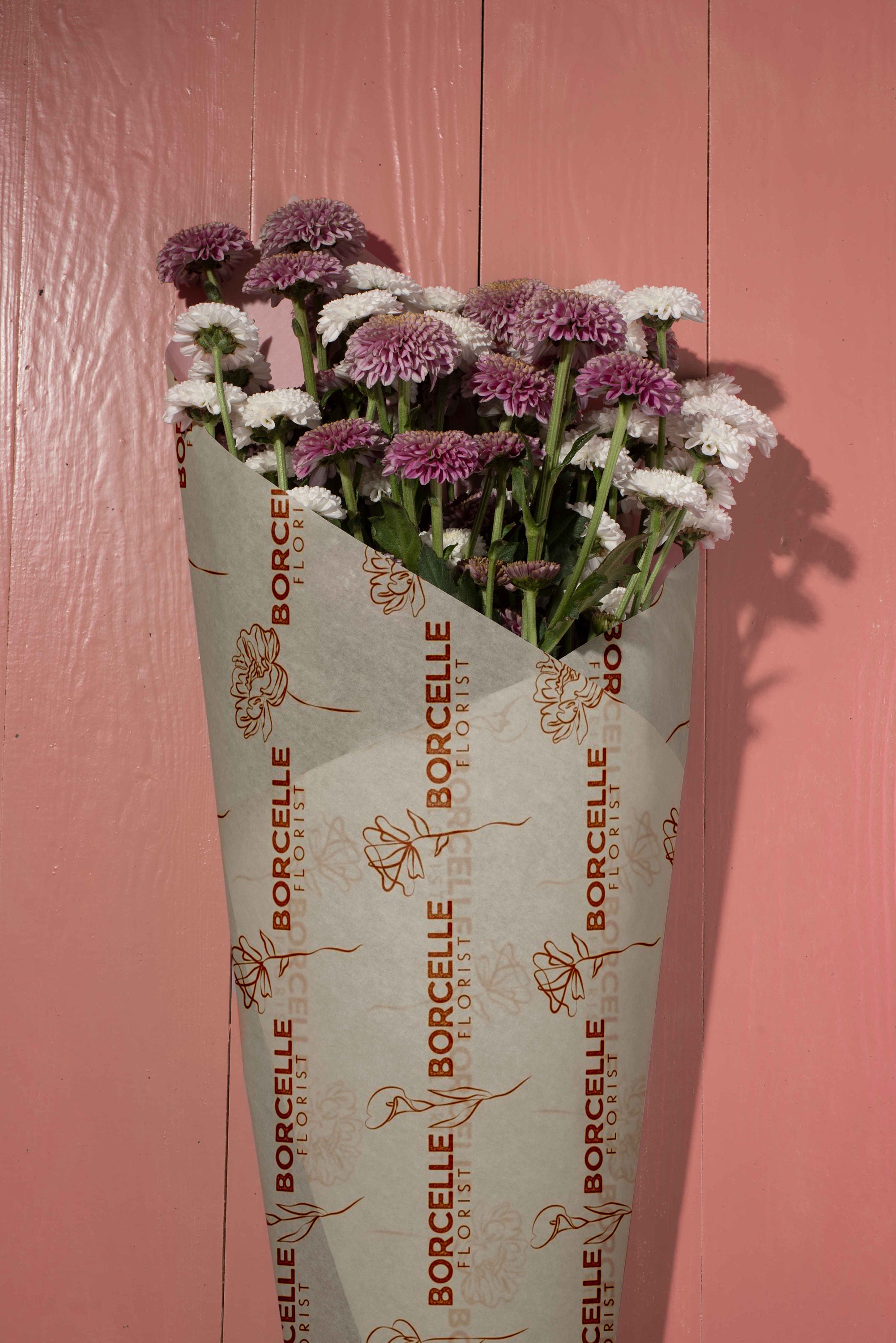 Floral Custom Logo Tissue Paper Flower Bouquet Wrapping Paper, Flower  Arrangement Tissue Paper for Florist, Custom Brand Name Tissue Paper 
