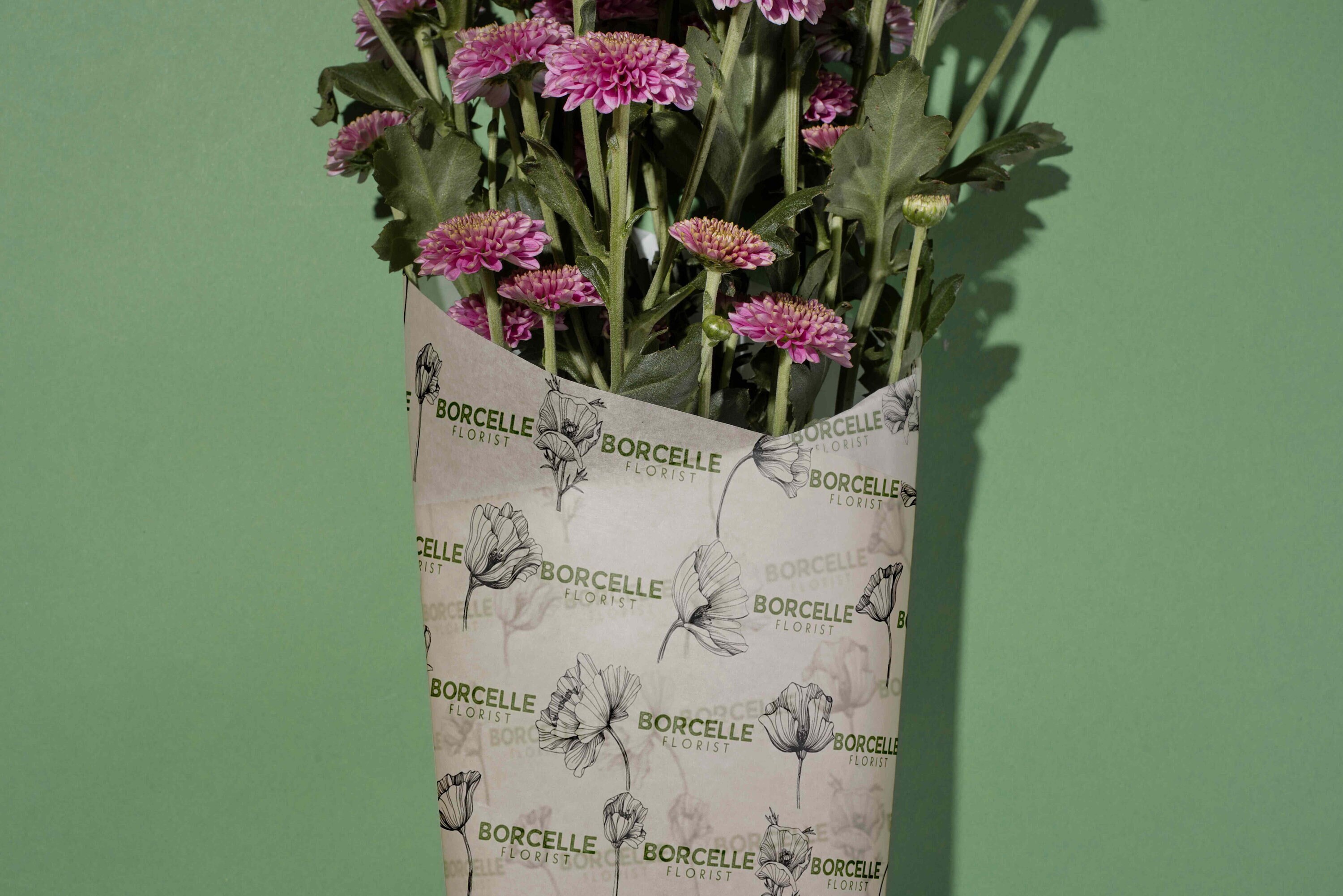 Unique Personalized: Custom Floral Tissue Paper for Bouquet Wrapping  Florist Supplies Flower Wrapping Paper Bouquet Florist Logo 