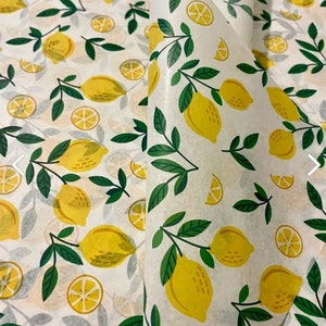 Delizia di scorza di limone: carta velina con motivo a limone vivace per baby shower e decorazioni per feste a tema limone, carta da decoupage a limone per mobili