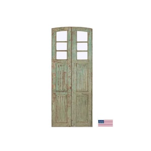 New Pantry Doors, 1.5&quot; Solid Cedar Wood. Custom made Vintage Doors. Antique Pantry Door, Glass Pantry Door, Solid wood Door, Laundry doors.