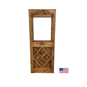 New Pantry Doors, 1.5&quot; Solid Cedar Wood., Custom made Vintage Doors. Antique Pantry Door, Glass Pantry Door, Solid wood Door, Laundry doors.