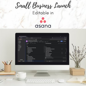 Small Business Launch Template in Asana | Business Launch To-Do List | Business Start-Up Planning | Business Launch Checklist | Startup Plan