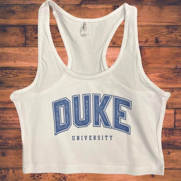 Duke University Crop Top/ College Tank Top