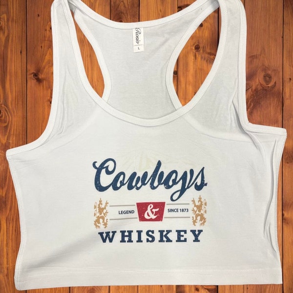 Cowboys & Whiskey Crop/Tank Top