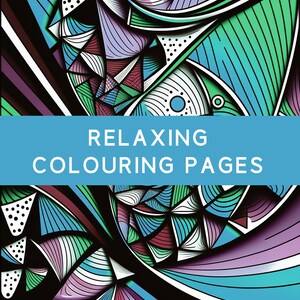 25 Relaxing Adult Colouring Pages - Digital Download