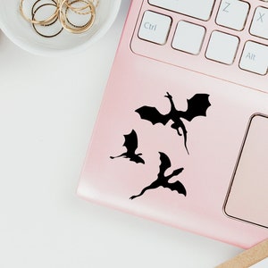 Dragon Decals | Water Bottle Decal | Fantasy Stickers | Gift for Book Lover | Dragons | Inexpensive Gift