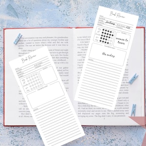 Book Review Digital Download | Printable Bookmark | Inexpensive Gifts for Readers | Gift for Book Lover | Book Club Ideas | Booktok Gift