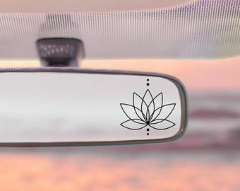 Décalcomanie de miroir de voiture Lotus : Autocollant délicat en vinyle imperméable