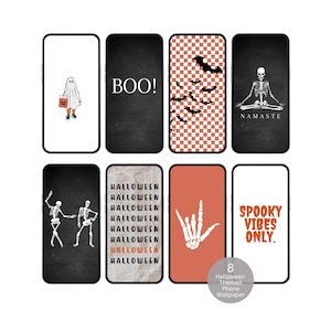 Halloween Phone Background Bundle | Digital Download | iPhone Wallpaper | Halloween Wallpaper | Spooky Season | Fall Accessories