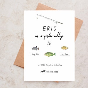 O-Fish-ally One” Kids Birthday Invite - Fun Fish-Themed Digital Download