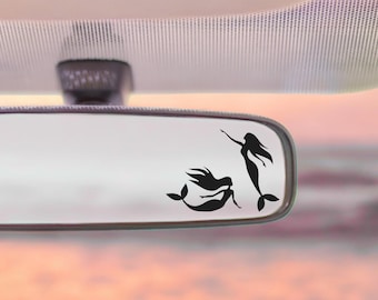 Sticker silhouette sirène : Sticker voiture, miroir, ordinateur portable
