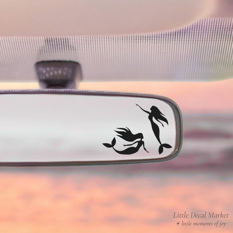Mermaid Silhouette Vinyl Decal: Car, Mirror, Laptop Sticker - Etsy