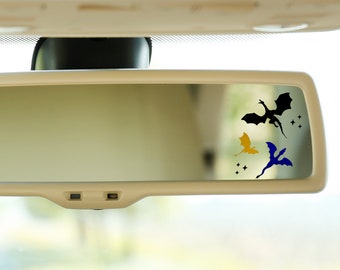 Dragon Fantasy Decal Set: Chrome Car, Laptop, and Tumbler Stickers
