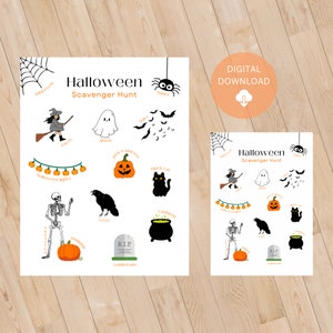 Halloween Scavenger Hunt, Halloween Games, Printable Halloween Activity, Spooky Season, Outdoor Treasure Hunt, Personalized Trick or Treat