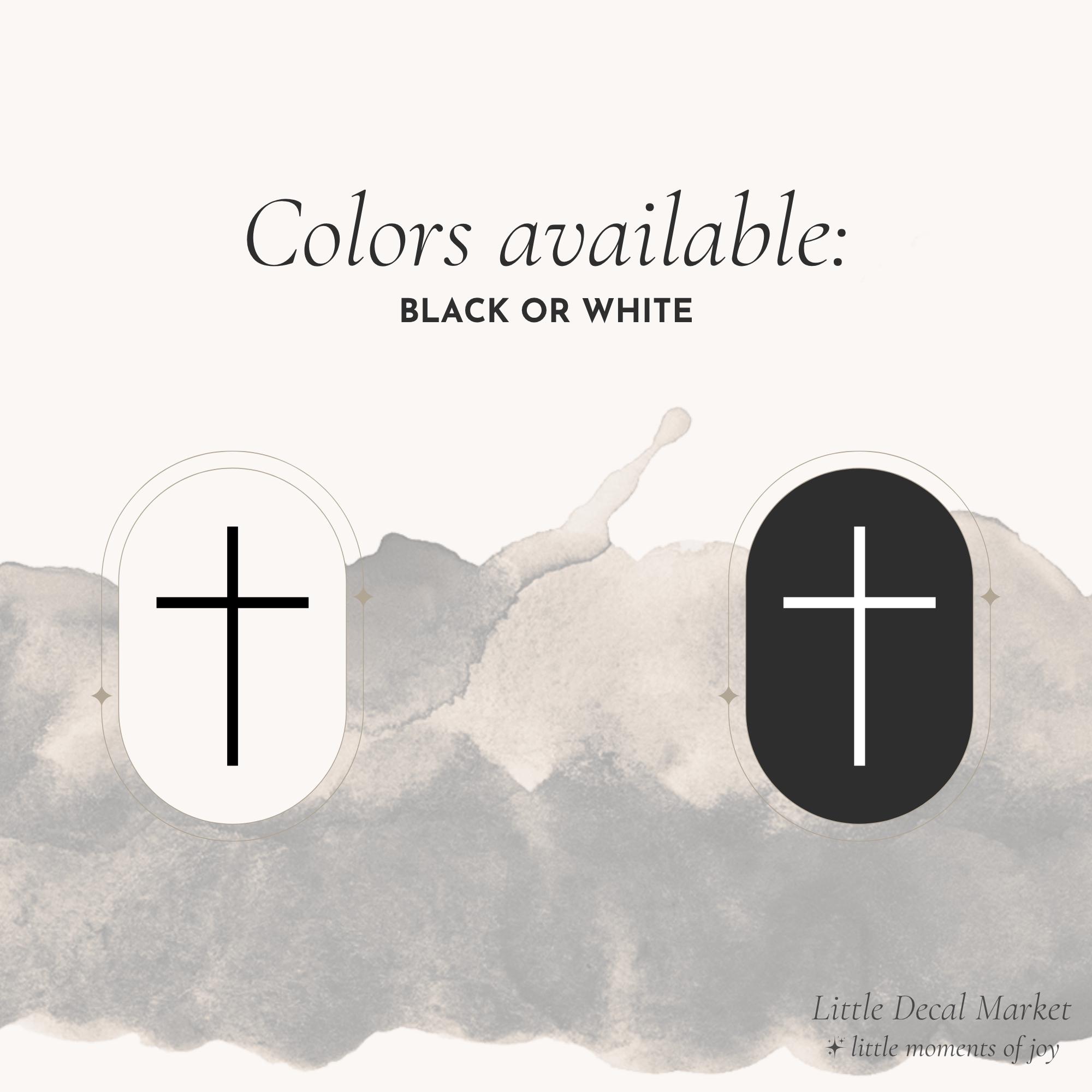 Cross Car Decal: Waterproof Vinyl Sticker for Rearview Mirror - Etsy