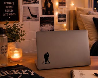 décalcomanie de romance de hockey | Sticker silhouette en vinyle pour voiture