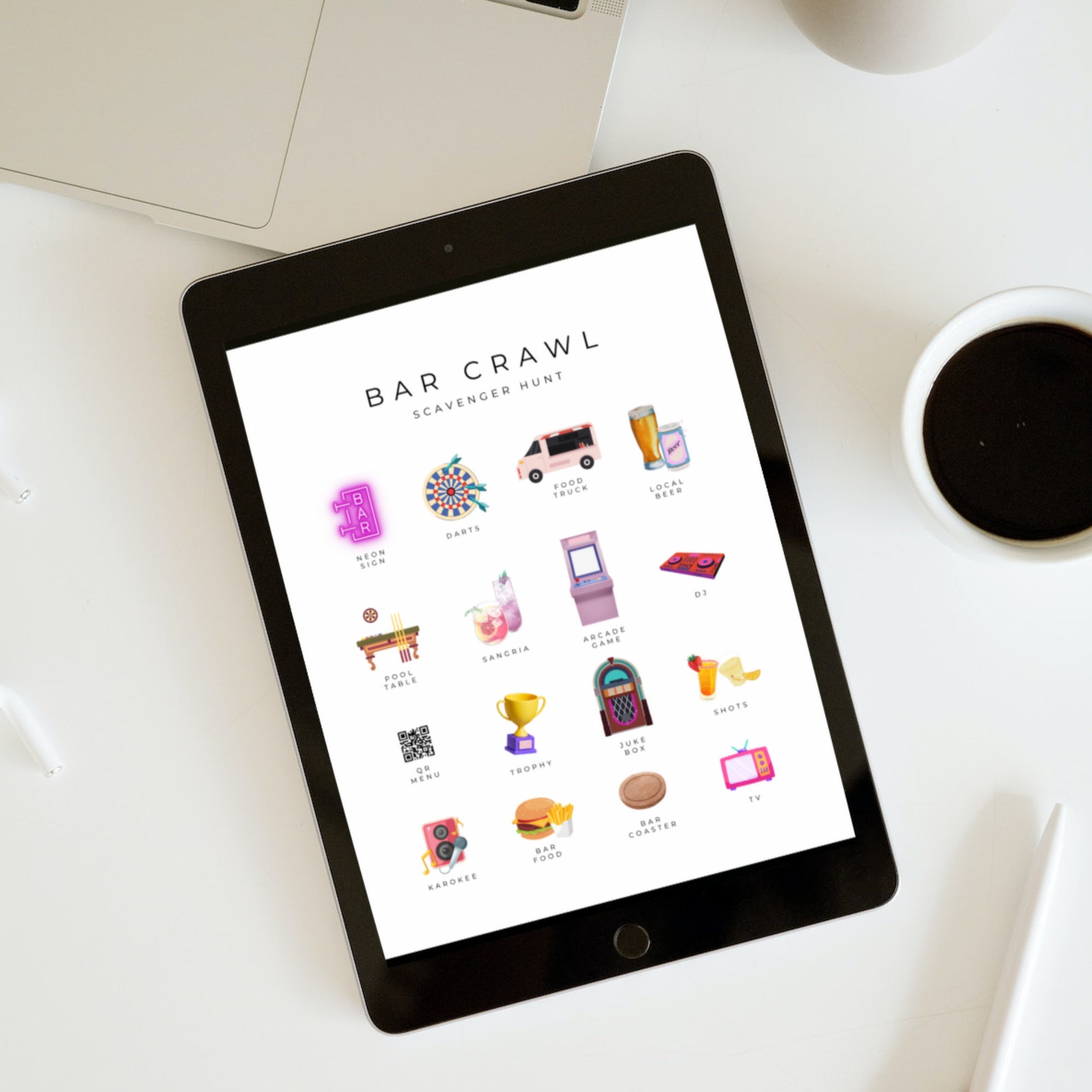 Bar Crawl Scavenger Hunt Bachelorette Scavenger Hunt Drinking Etsy