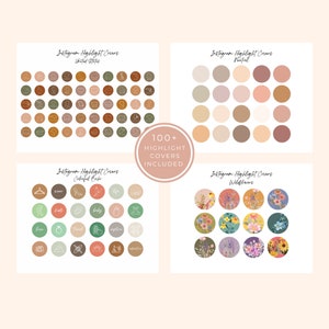 Highlight Bundle, Instagram Story Highlight Cover, Instagram Floral Covers, USA State Covers, Boho Colorful Icons, Neutral Highlights