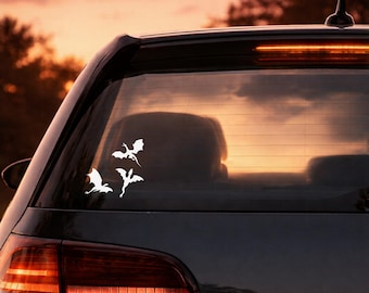 Sticker voiture dragon : Sticker imperméable pour ordinateur portable, cadeau lecteur livresque