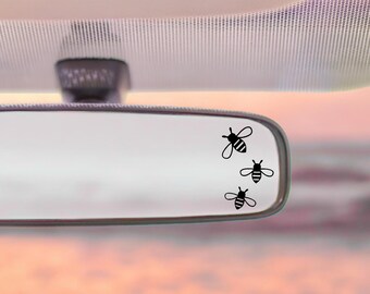 Stickers voiture bourdons : stickers abeilles en vinyle noir mat ou blanc
