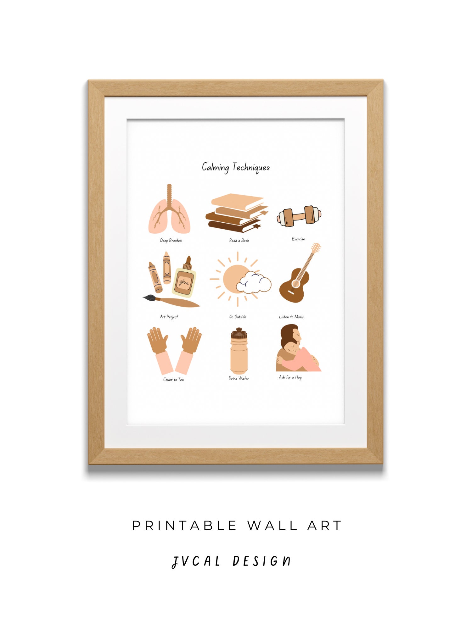 Calming Poster for Kids Printable Mental Health Poster - Etsy