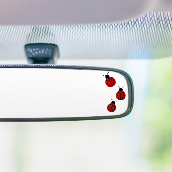 Ladybug Decal | Cute Ladybug Sticker | Waterproof Vinyl Sticker | Ladybug Car Decal | Rear view Mirror Decal | Lovebug Sticker