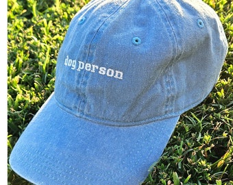 Dog Person Embroidered Hat Dog Lover Cap Dog Dad Gift for Dog Mom Baseball Cap Embroidery Letter Hat Fur Mama Hat Adjustable Cap Cotton