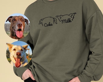 Custom Dog Sweatshirt, Personalized Dog Ears Sweatshirt with Name, Custom Dog Mom Sweatshirt, Dog Dad Gift for Pet Gift for Him, Pet Lovers