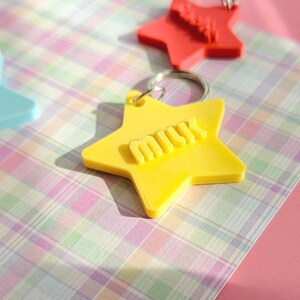 Custom Pet ID Tag Personalized 3D Printed Dog Tag Star Shape Name Tag for Cats Accessory Dogs Aesthetic Pet Gift Puppy Minimalist Tag image 6