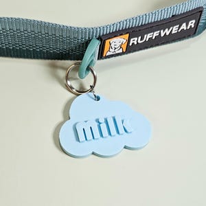 Etichetta identificativa per animali domestici a forma di nuvola personalizzata, etichetta per cani stampata in 3D, etichetta con nome a forma di nuvola per gatti, accessorio per cani, regalo estetico per animali domestici, etichetta minimalista per cuccioli immagine 8