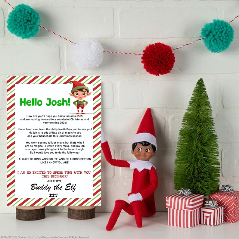 Personalized Elf on the Shelf Printable Arrival Letter From - Etsy