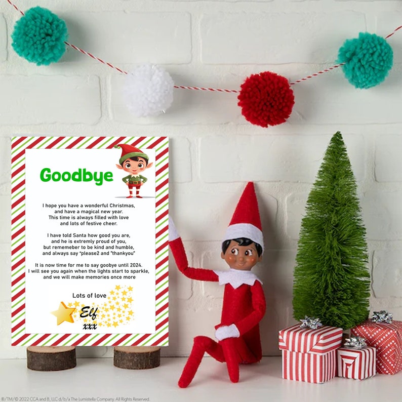 Christmas Elf Printable Letter From the North Pole Goodbye - Etsy UK