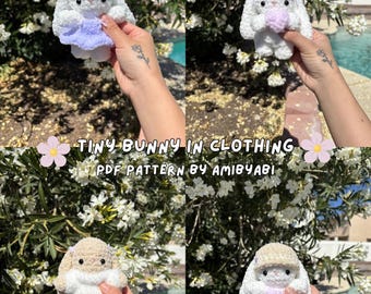 Tiny Bunny in Clothing PDF Pattern