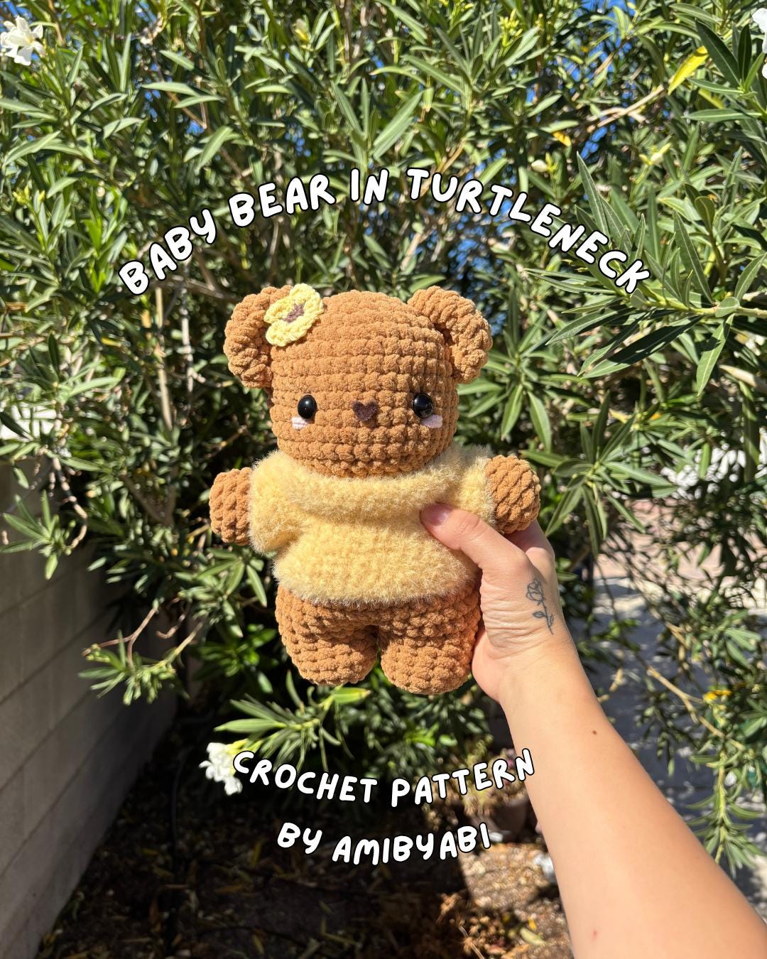 Baby Bear Turtleneck Amigurumi Crochet Pattern