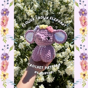 Flower Crown Elephant Crochet Pattern