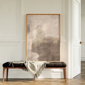 Large Modern Abstract Beige Wall Art Minimalist Japandi Wall Decor Extra Large Painting Boho Living Room Wall Decor Earth Tone Art WabiSabi