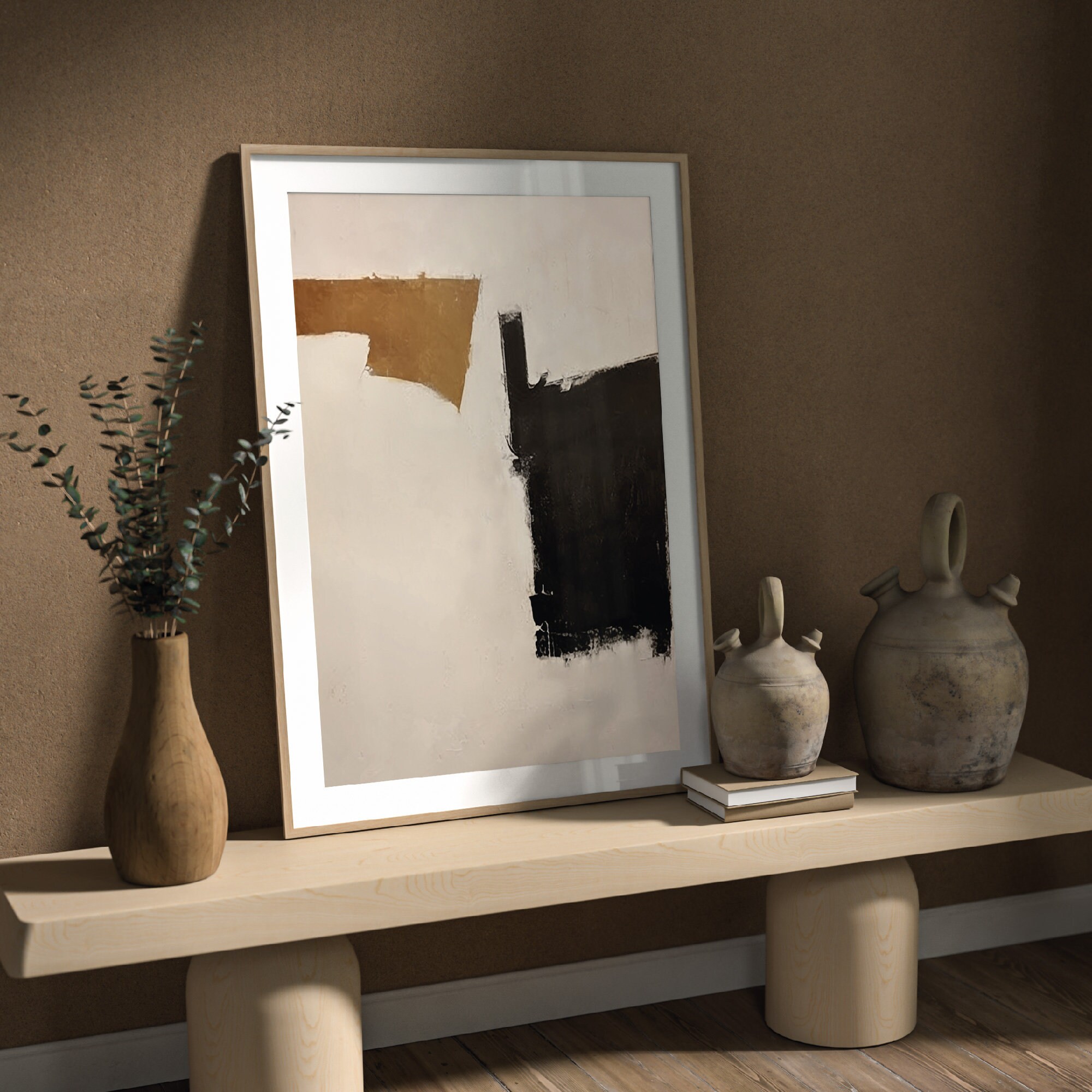 Japandi Wabi Sabi Wall Art, Digital Abstract Painting, Minimalist Print ...