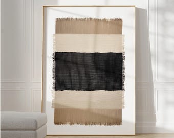 Wabi Sabi Zen Printable Art, Abstract Collage Wall Decor, Beige Japandi Art Print, Minimalist Scandinavian Poster, Neutral Gallery Wall
