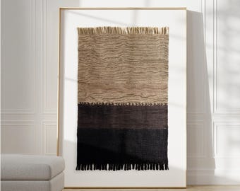 Textile Wabi Sabi Art, minimalist beige painting digital poster, Extra Large Wall Art, Modern Beige Decor, Texture Large Living room Art