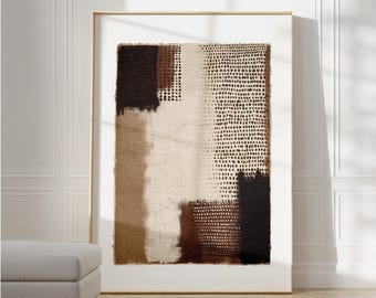 Wabi Sabi Modern Wall Art Minimalist Extra Large Print Black Brown Painting Neutral Textured Wall Art Living Room Oversize Modern Painting