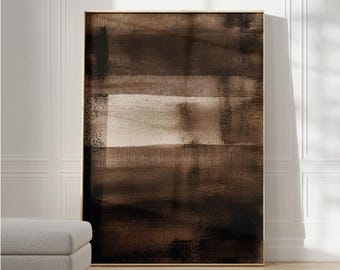 Large Abstract WabiSabi Brown Art, Pinterest Decor, Moody Texture Sky Cloud Print, Japandi Art, Mid Century Abstract Poster, Minimalist Art