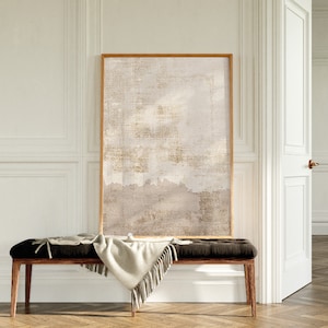 Beige wabi sabi painting wall art beige handmade wall art oversized wall decor large textured art beige japandi artwork beige canvas art