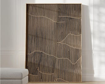 Wabi Sabi Abstract Art Print: Japandi Geometric Gallery Wall (Digital Download