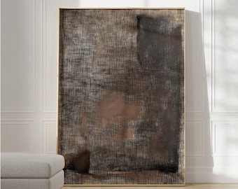 Brown Abstract Moody Art Wabi Sabi, Texture Sky Cloud Print, Japandi Art, Mid Century Abstract Poster, Minimalist Art, Modern neutral Decor