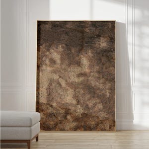 Textured Abstract WabiSabi Art, Vintage Brown Sky Print, Japandi Moody Art, Mid Century Abstract Poster, Minimalist Art, Maximalist Decor