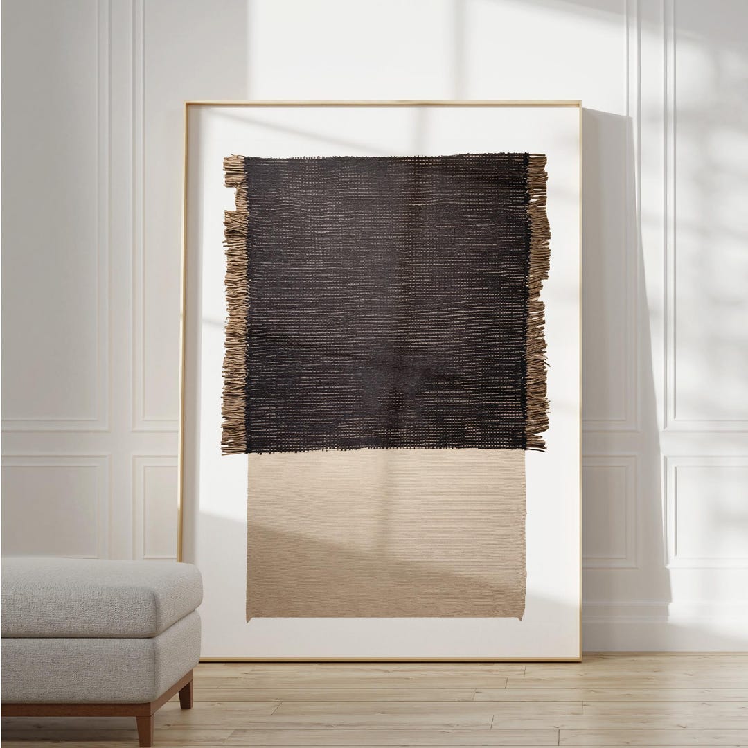 Neutral Wabi Sabi Japandi Painting Art Brown Beige, Abstract Extra ...