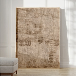 Beige Abstract Wall Art Wabi-Sabi Wall Art Moody Japandi Texture Painting Large Beige Modern Painting Canvas Neutral Wall Art Living Room