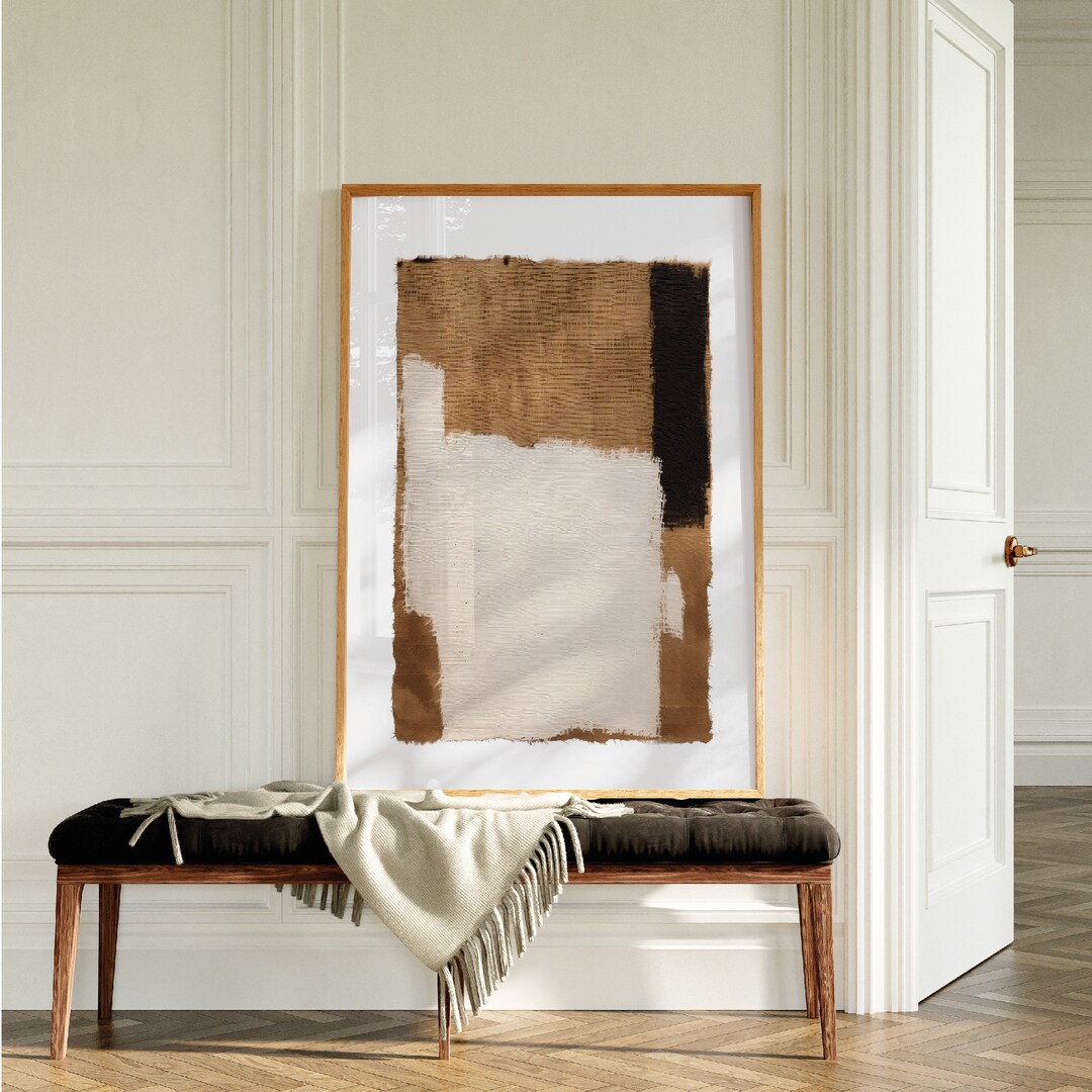 Wabi Sabi Beige Abstract Art, Large Modern Neutral Canvas Painting ...