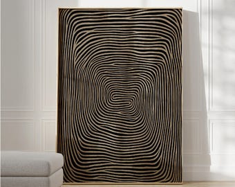 Aboriginal Wall Art, minimalist neutral painting, Geometric poster, Extra Large Wall Art, modern brown Decor, Large ArtWork, Living room Art