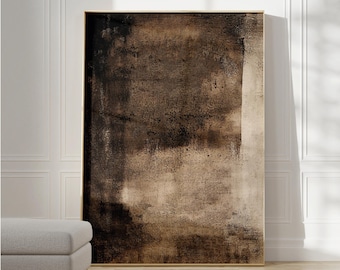 Moody Abstract Brown WabiSabi Art, Brown Texture Sky Cloud Print, Japandi Neutral Art, Abstract Poster, Minimalist Art, Pinterest wall decor
